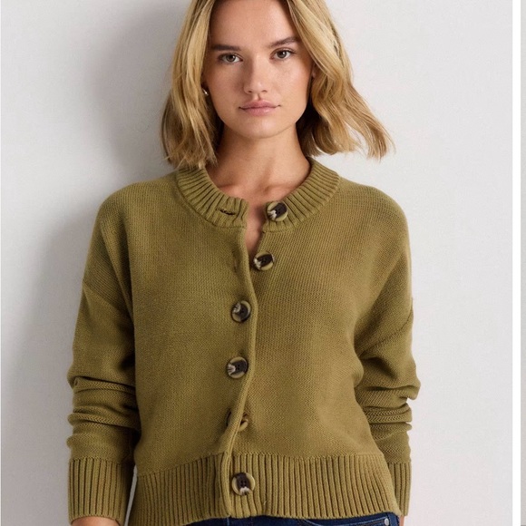 Quince Sweaters - Quince Olive Green Women's Cardigan